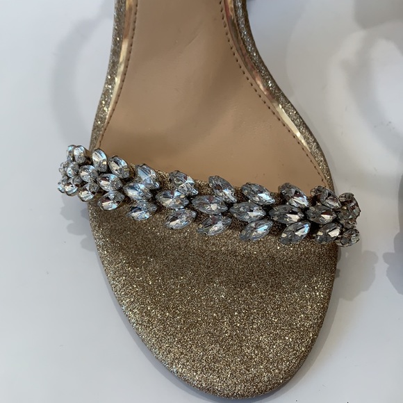 Jewel Badgley Mischka Mayra Heel - Gold Glitter - Picture 1 of 12
